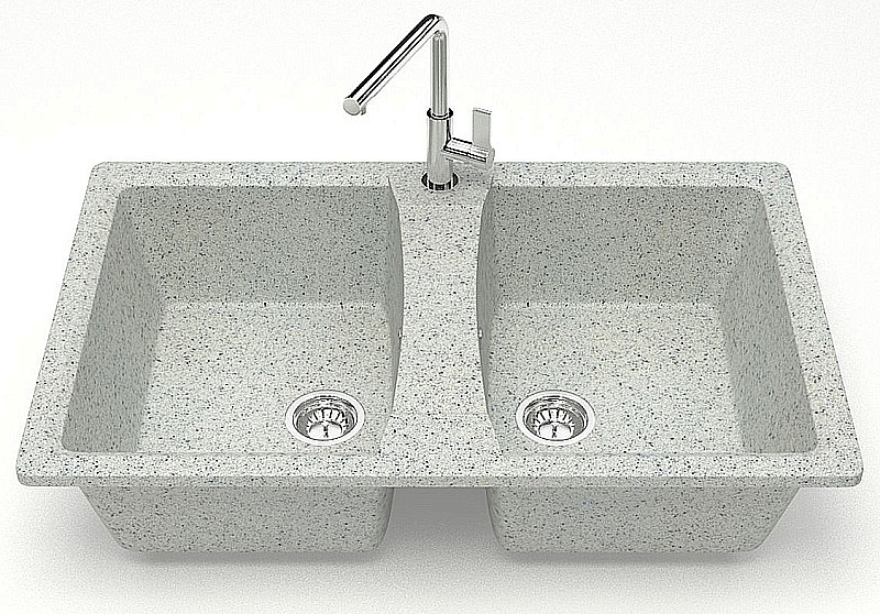 Кухонная мойка Azario Elmas 78х50 CS00078335 светло-серая матовая купить в интернет-магазине сантехники Sanbest