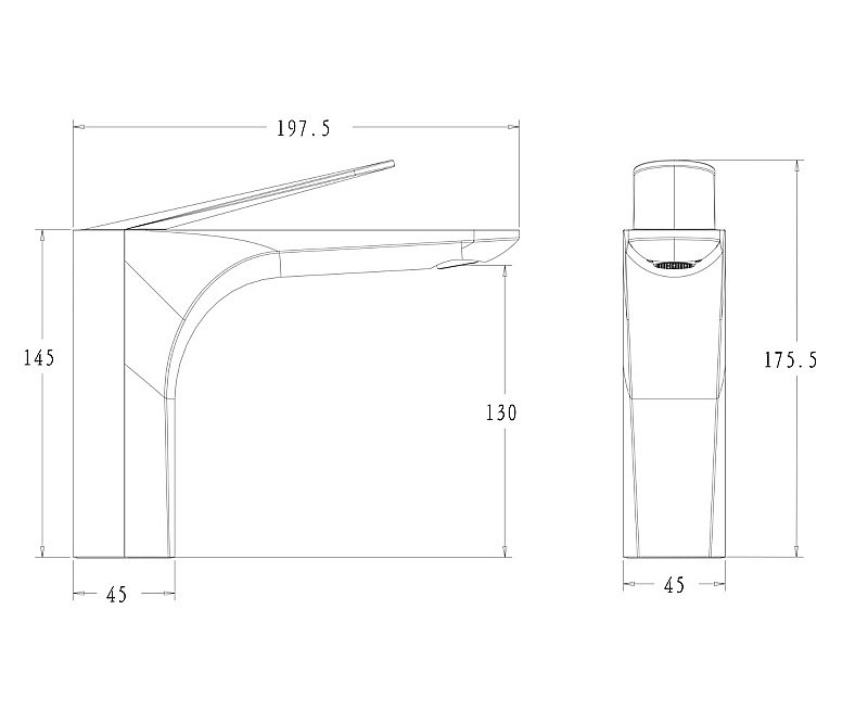 Смеситель для раковины Bronze de Luxe Icon 2040CB черный матовый купить в интернет-магазине сантехники Sanbest