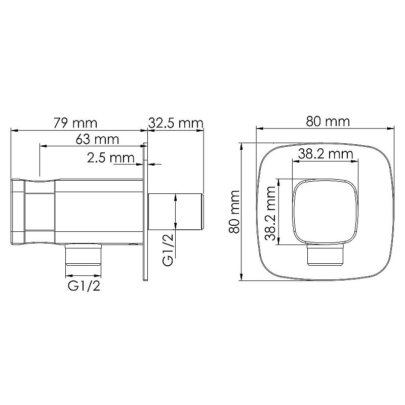 Подключение для шланга WasserKraft A326 хром купить в интернет-магазине сантехники Sanbest