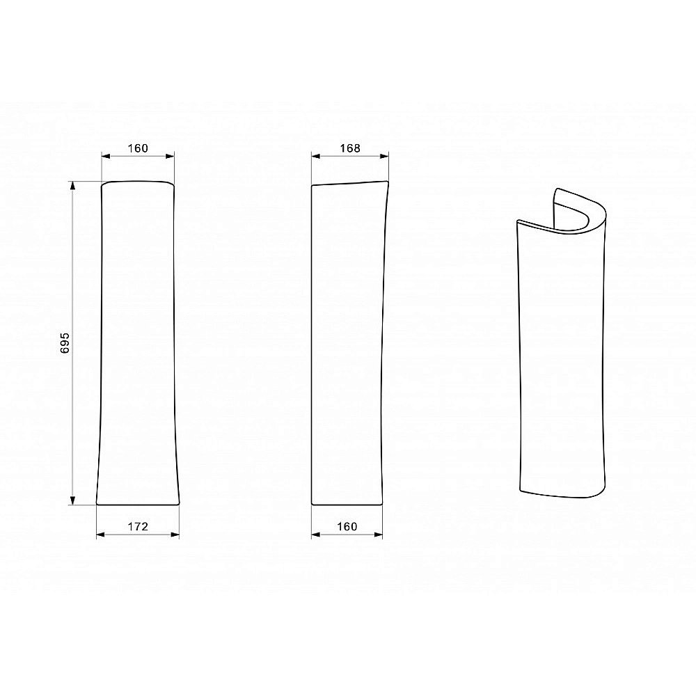 Раковина Santek Бриз 59 1.WH11.0.466 на пьедестале белая купить в интернет-магазине Sanbest