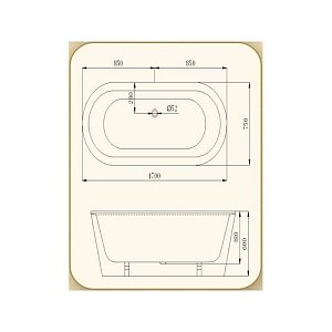 Ванна чугунная Magliezza Rosabella 170x75 купить в интернет-магазине Sanbest