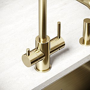 Смеситель для кухни Sancos Vela SC4013BG брашированное золото купить в интернет-магазине сантехники Sanbest