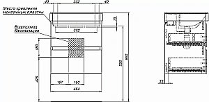 Тумба с раковиной Aquanet Вега 2.0 337958/330428 50 мисти грин для ванной в интернет-магазине Sanbest