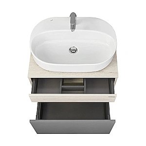 Тумба с раковиной Акватон Лофт Урбан 65 графит\орегон для ванной в интернет-магазине Sanbest