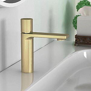 Смеситель для раковины Vincea Vogue VBF-4V3BG брашированное золото купить в интернет-магазине сантехники Sanbest