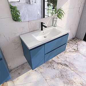 Тумба с раковиной Caprigo Forte 100 два ящика, одна дверь справа/слева, цвет на выбор/эмаль для ванной в интернет-магазине Sanbest