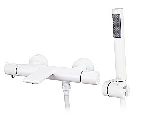 Смеситель для ванны Kaiser Serio 05322-4 белый матовый купить в интернет-магазине сантехники Sanbest