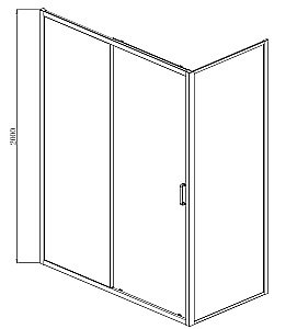 Душевой уголок Aquanet Alfa NAA1131 160х80 стекло прозрачное/профиль хром купить в интернет-магазине Sanbest