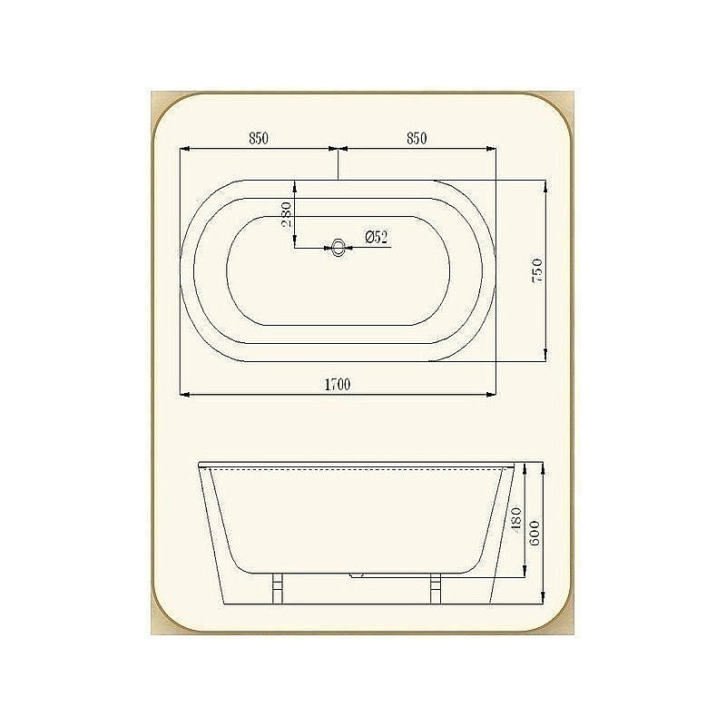 Ванна чугунная Magliezza Rosabella 170x75 купить в интернет-магазине Sanbest