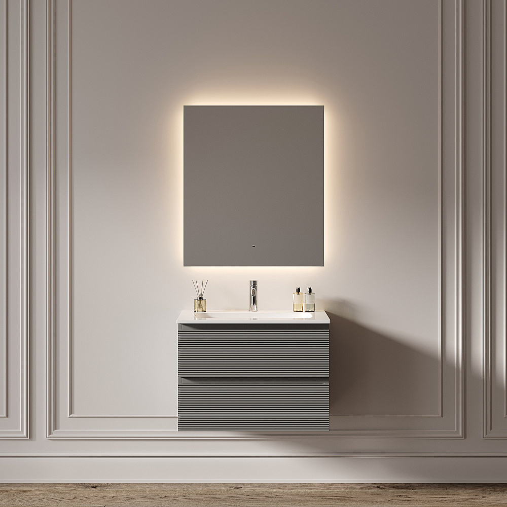 Зеркало с подсветкой Sancos Square 2.0 SQ2.700 70х80 в ванную от интернет-магазине сантехники Sanbest