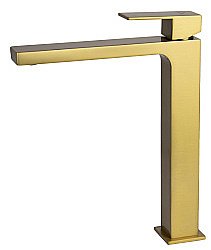 Смеситель для раковины Kaiser Cube 01311-3 золото брашированное купить в интернет-магазине сантехники Sanbest