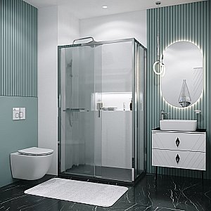 Душевой уголок Grossman Style 120.K33.05.1380.10.02 130x80 стекло шиншилла/профиль хром купить в интернет-магазине Sanbest