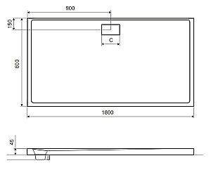 Душевой поддон Excellent ZERO 180x80 купить в интернет-магазине Sanbest