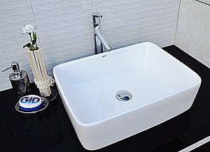 Раковина накладная Gid Geometrico 48 N9103 51120 белая купить в интернет-магазине Sanbest