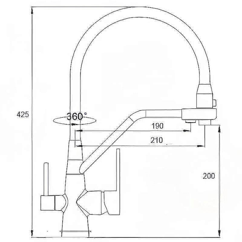 Смеситель для кухни Boch Mann Else BM10426 никель брашированный купить в интернет-магазине сантехники Sanbest