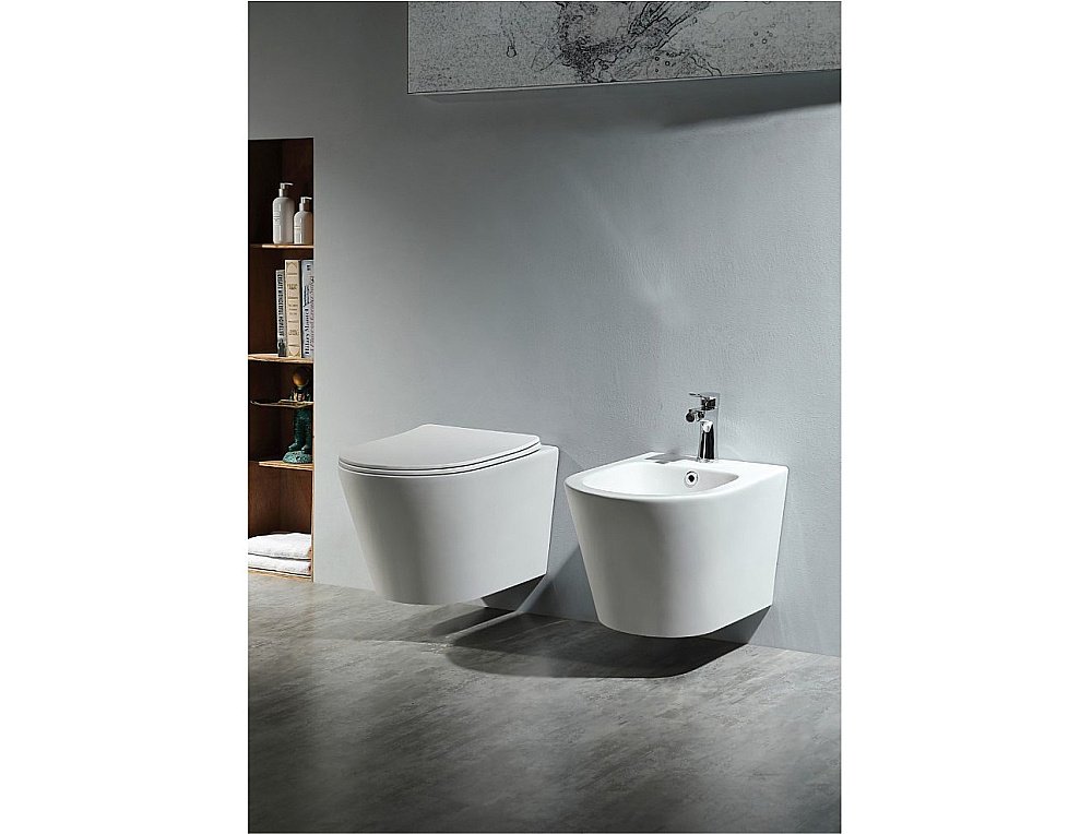 Унитаз подвесной Aquatek Вега AQ1905-00 белый, с крышкой микролифт, безободковый купить в интернет-магазине Sanbest