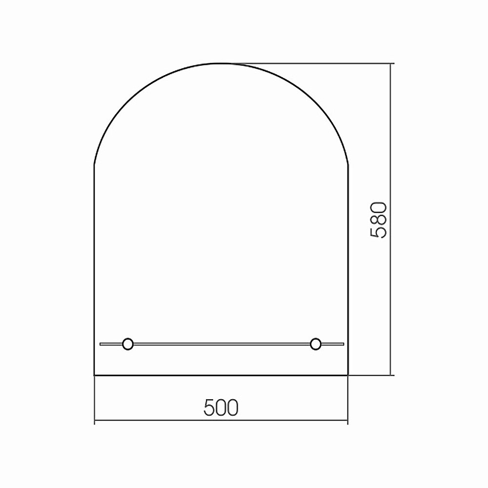 Зеркало LORANTO Арка 00000000237 50х58 с полкой в ванную от интернет-магазине сантехники Sanbest