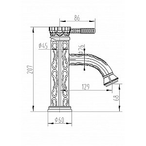 Смеситель для раковины Milacio Villena MC.504.BBR черная бронза купить в интернет-магазине сантехники Sanbest
