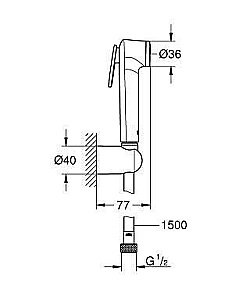 Душевой гарнитур Grohe Tempesta-F Trigger Spray 26353000 купить в интернет-магазине сантехники Sanbest
