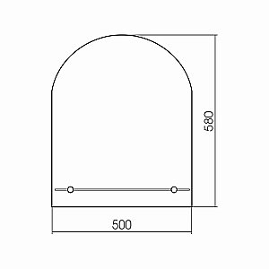 Зеркало LORANTO Арка 00000000237 50х58 с полкой в ванную от интернет-магазине сантехники Sanbest