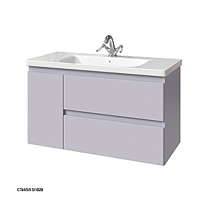 Тумба с раковиной Caprigo Forte 100 два ящика, одна дверь слева, цвет на выбор для ванной в интернет-магазине Sanbest