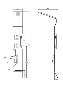 Душевая панель Taliente TA-G-A05W/Bcr+s белая/хром купить в интернет-магазине сантехники Sanbest