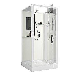 Душевая кабина Niagara Standart ST100/15Q/BK 100х100 стекло прозрачное/профиль белый купить в интернет-магазине Sanbest