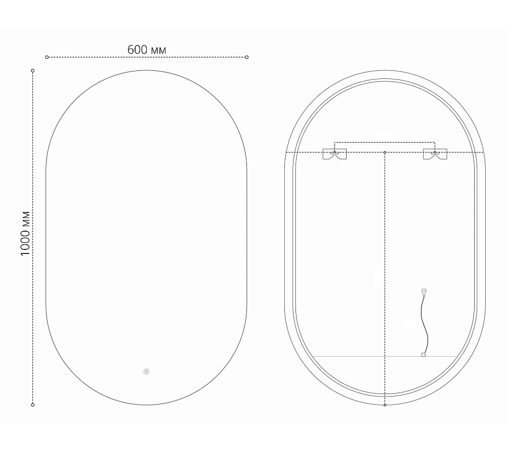 Зеркало Grossman NERO-промо 60 в ванную от интернет-магазине сантехники Sanbest