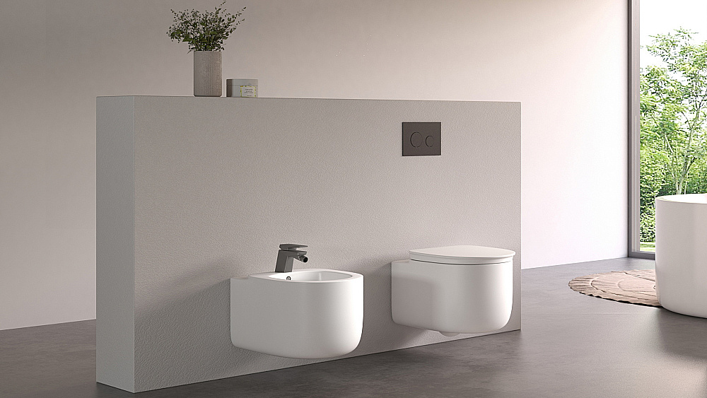Биде Black&White Gravity 785WX белое купить в интернет-магазине Sanbest