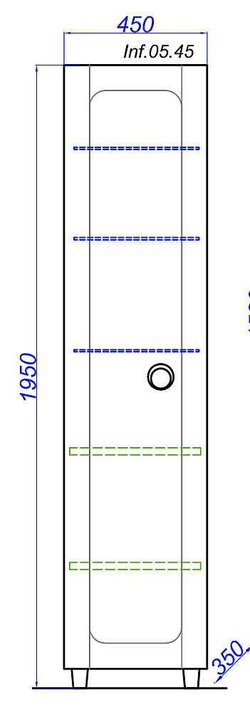 Пенал Aqwella Infinity 45 Inf.05.45 белый для ванной в интернет-магазине сантехники Sanbest