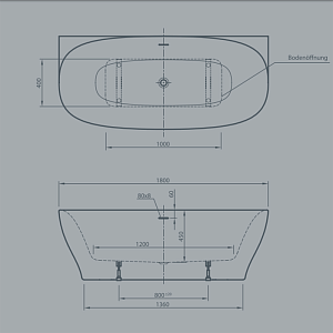 Акриловая ванна Knief Dream Wall 180x80 купить в интернет-магазине Sanbest