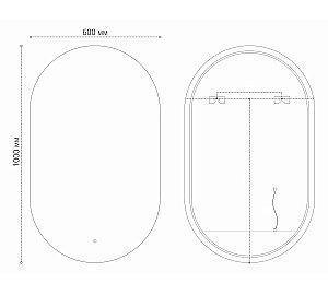 Зеркало Grossman NERO-промо 60 в ванную от интернет-магазине сантехники Sanbest