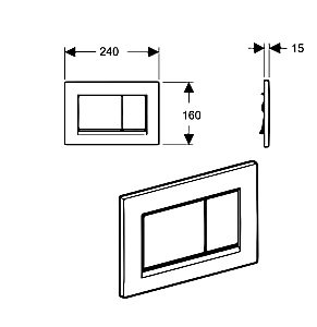 Кнопка смыва Boheme Chromo 656 купить в интернет-магазине сантехники Sanbest