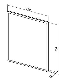 Зеркало Aquanet Оптима 288963 60 белый матовый в ванную от интернет-магазине сантехники Sanbest