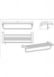 Полка CeramaLux Neo 51010 хром купить в интернет-магазине сантехники Sanbest