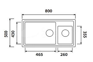 Мойка кухонная Kaiser KG2M-8050-BP черный мрамор купить в интернет-магазине сантехники Sanbest