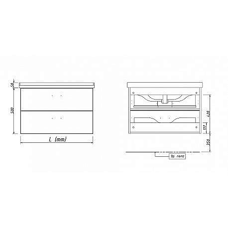 Тумба с раковиной Caprigo Brighton-L 120 Эмали для ванной в интернет-магазине Sanbest
