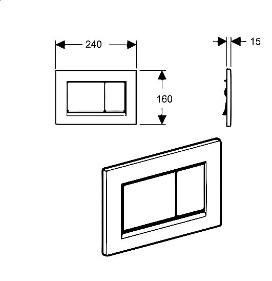 Кнопка смыва Boheme Chromo 656 купить в интернет-магазине сантехники Sanbest