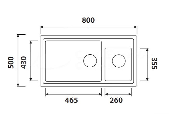 Мойка кухонная Kaiser KG2M-8050-BP черный мрамор купить в интернет-магазине сантехники Sanbest