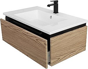 Тумба с раковиной Cezares Slider 80 SLIDER-800-1C-SO-RT дуб тангент для ванной в интернет-магазине Sanbest