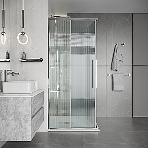 Душевой уголок Niagara Nova NG-4623-34 90х90 профиль хром/стекло рифленое купить в интернет-магазине Sanbest