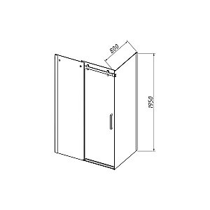 Душевой уголок Vincea Como-N VSR-4CN8016CGB 160x80 профиль черный/стекло тонированное купить в интернет-магазине Sanbest