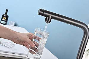 Смеситель для кухни Paulmark Urban Ur213104-BS брашированная сталь купить в интернет-магазине сантехники Sanbest