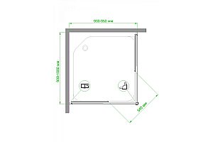 Душевой уголок Royal Bath RB1095HPD-C-BL 95х100 матовый купить в интернет-магазине Sanbest