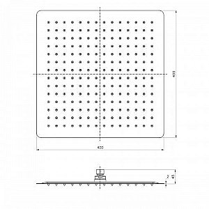 Верхний душ Lemark LM9489S купить в интернет-магазине сантехники Sanbest