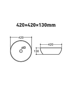 Раковина накладная Orange 42 B07-420W белая купить в интернет-магазине Sanbest