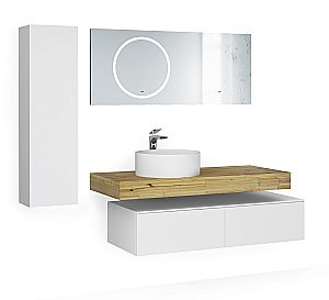 Тумба с раковиной Jorno Modulare 60 белая для ванной в интернет-магазине Sanbest