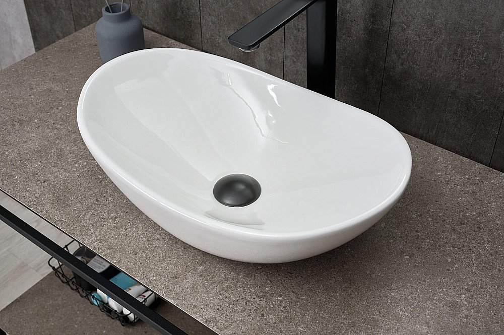 Раковина накладная Gid Lago 48 N9133 51201 белая купить в интернет-магазине Sanbest