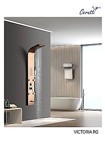 Душевая панель CeruttiSpa VICTORIA RG CT9977 Розовое Золото купить в интернет-магазине сантехники Sanbest