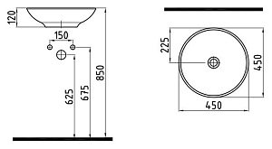 Раковина Bien Harmony HRLG04501FD0W3000 купить в интернет-магазине Sanbest